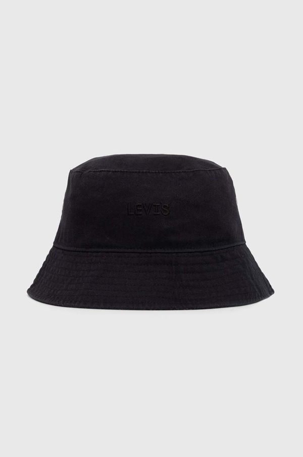 Levi's Bombažni klobuk Levi's črna barva