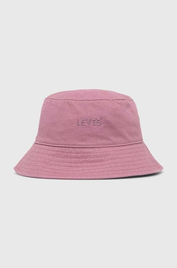 Levi's Bombažni klobuk Levi's roza barva