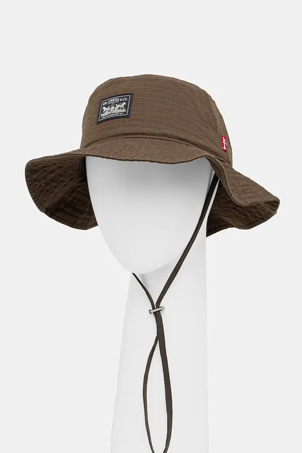 Levi's Bombažni klobuk Levi's SUMMER DRAWSTRING BUCKET HAT