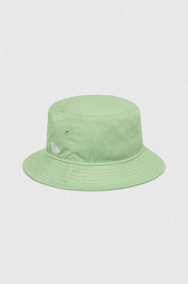 New Era Bombažni klobuk New Era zelena barva