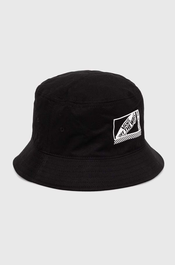 Vans Bombažni klobuk Vans črna barva