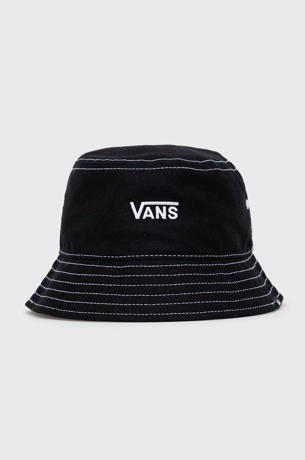 Vans Bombažni klobuk Vans črna barva