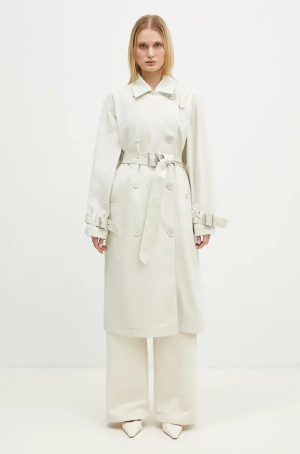 Lacoste Bombažni plašč Lacoste bež barva, BF4642