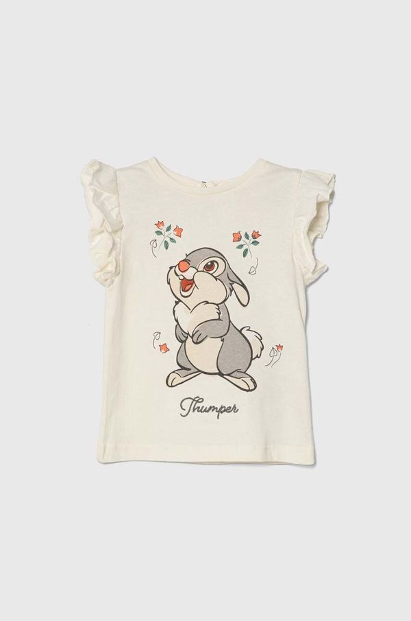 Zippy Bombažni top za dojenčke zippy x Disney bež barva