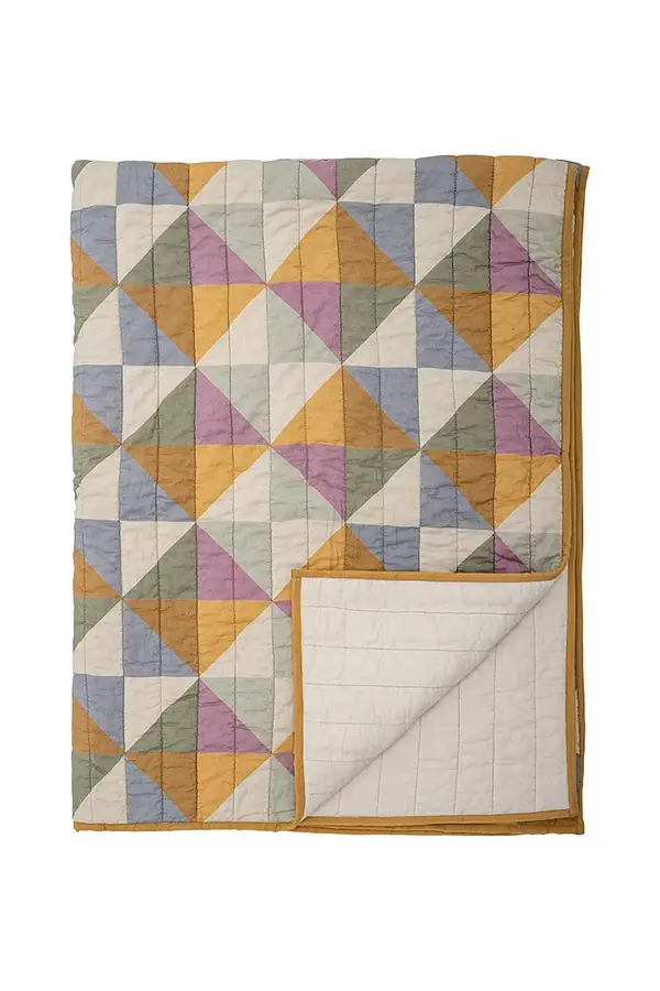 Bloomingville Bombažno posteljno pregrinjalo Bloomingville Crewe 150 x 125 cm