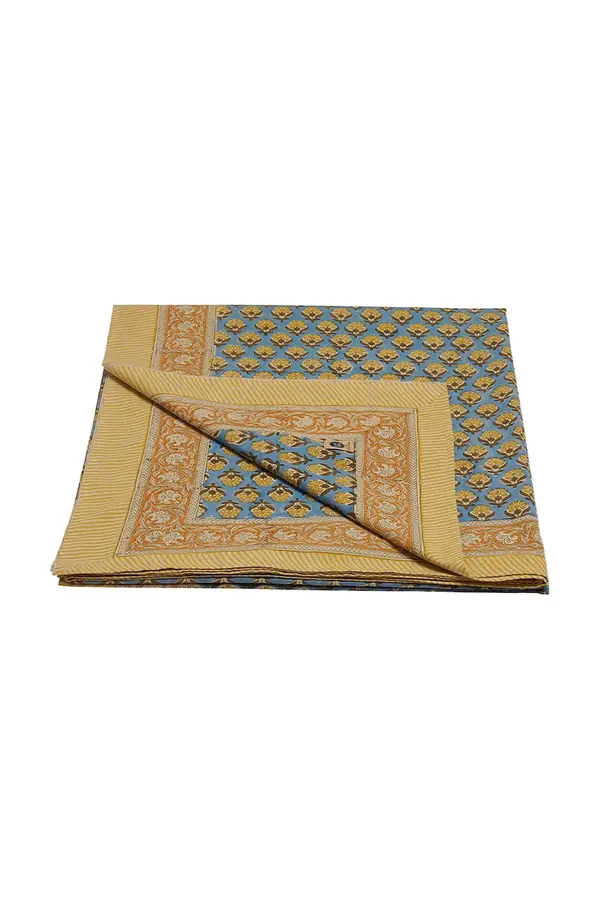 Doing Goods Bombažno posteljno pregrinjalo Doing Goods Blue Emma 220 x 140 x 0,20 cm