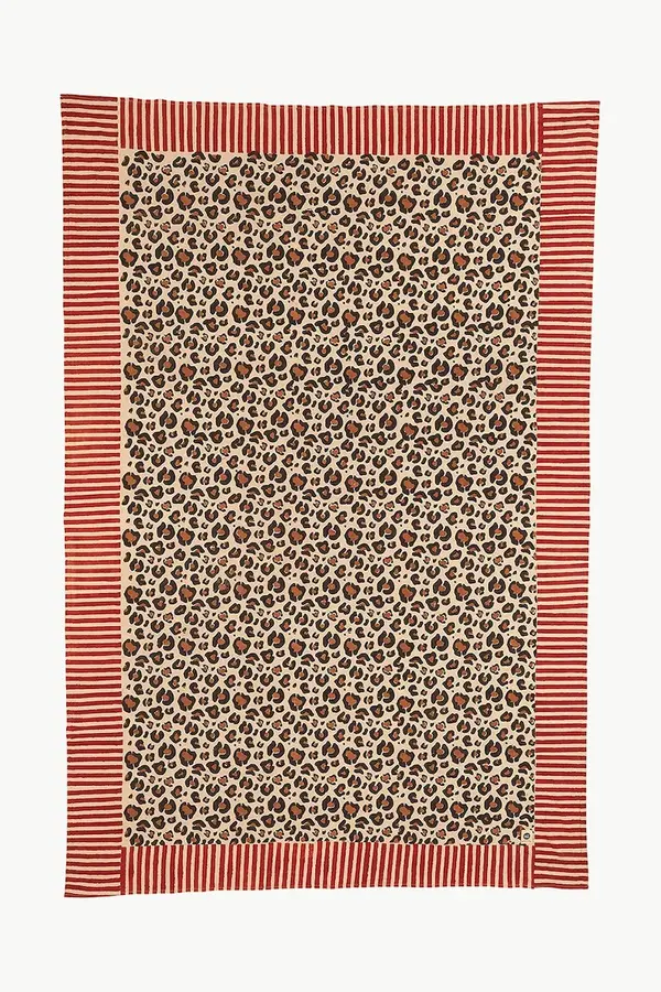 Doing Goods Bombažno posteljno pregrinjalo Doing Goods Leopard Single 220 x 140 cm