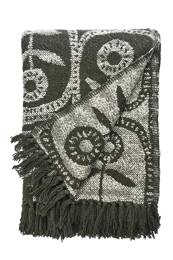 Madam Stoltz Bombažno posteljno pregrinjalo Madam Stoltz 125 x 175 cm