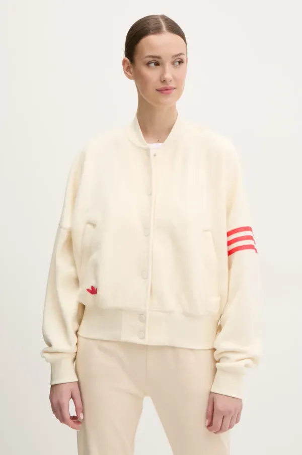 adidas Originals Bomber jakna adidas Originals NC BOMBER JKT bež barva, JI8523