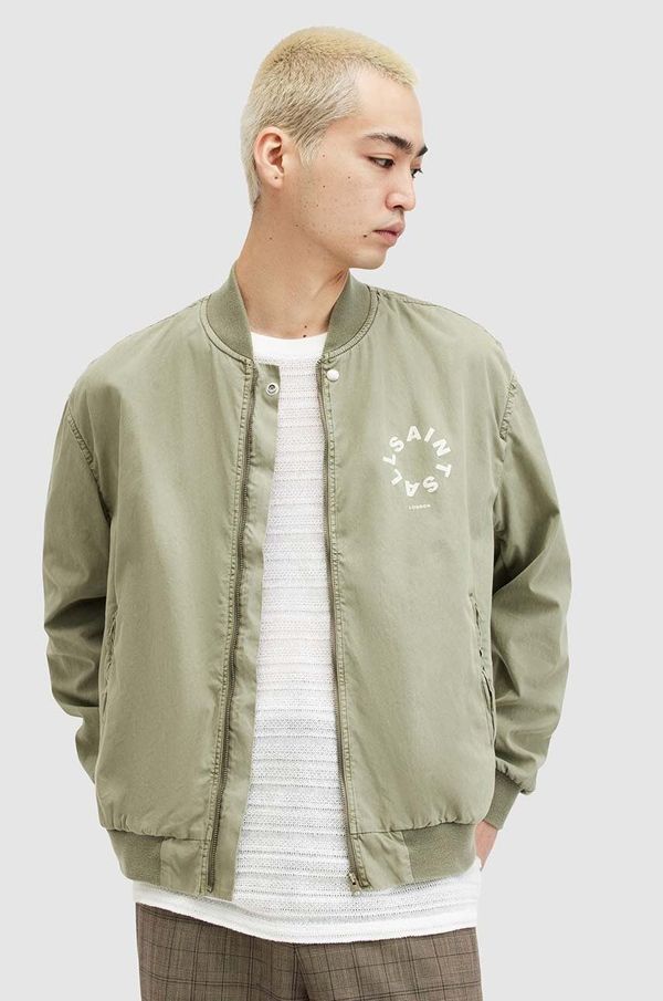 AllSaints Bomber jakna AllSaints TIERRA FADED BOMBER moška, zelena barva, M006OA