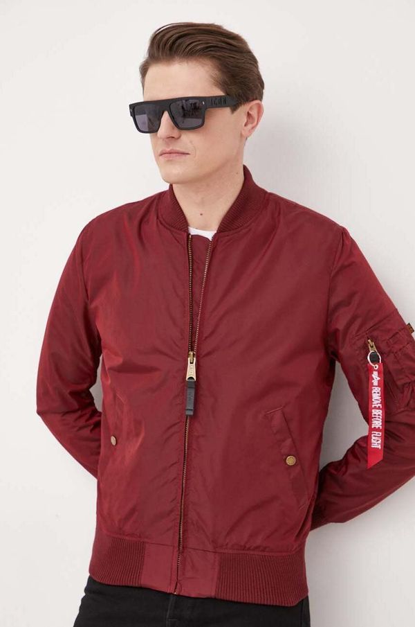 Alpha Industries Bomber jakna Alpha Industries bordo barva