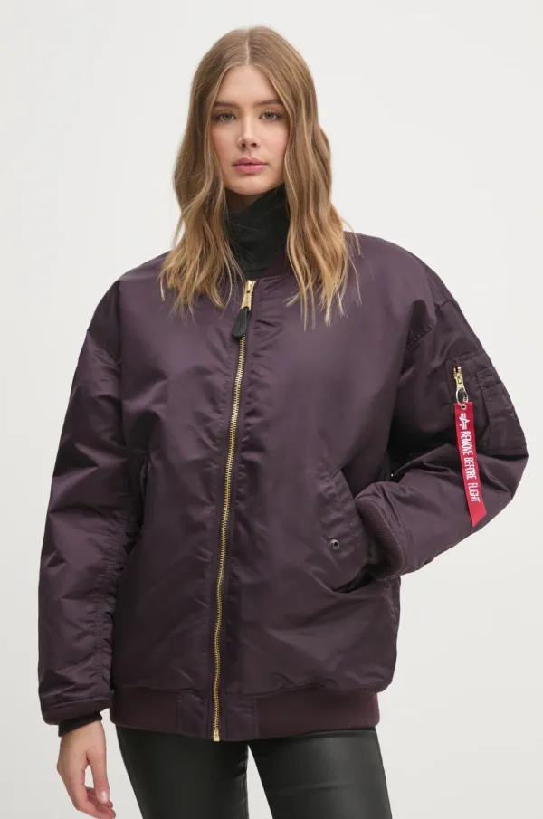 Alpha Industries Bomber jakna Alpha Industries MA-1 CORE WMN ženska, vijolična barva