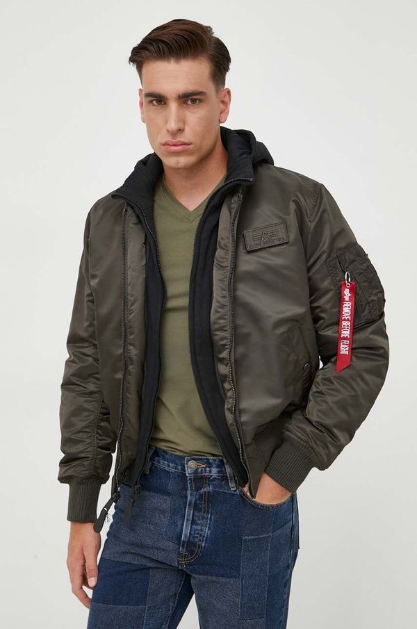 Alpha Industries Bomber jakna Alpha Industries MA-1 D-Tec moška, zelena barva