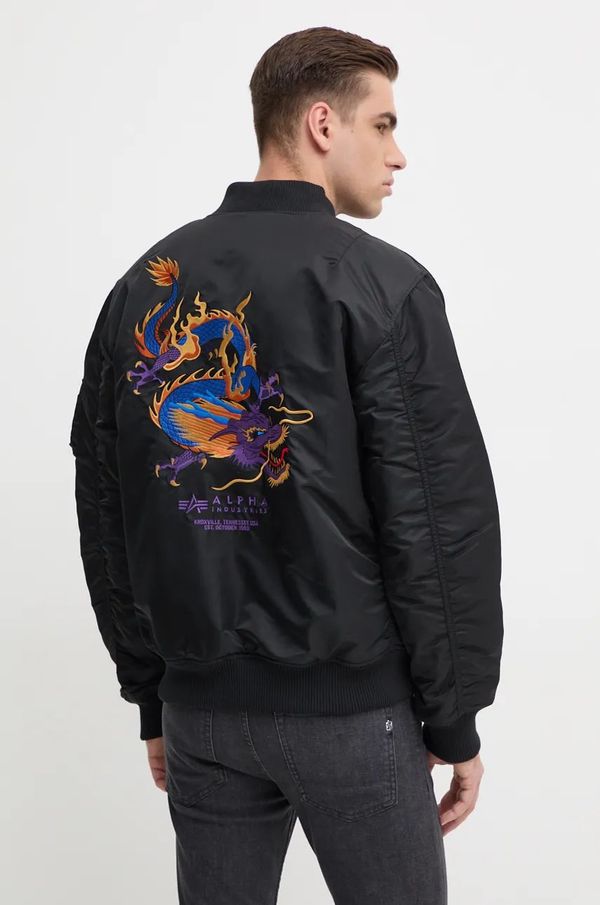 Alpha Industries Bomber jakna Alpha Industries MA-1 Dragon EMB moška, črna barva