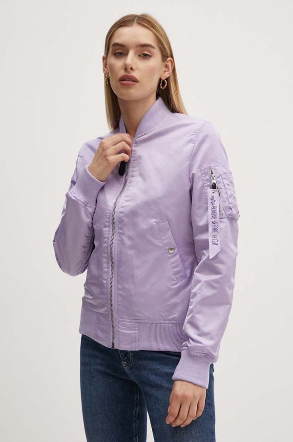 Alpha Industries Bomber jakna Alpha Industries MA-1 VF LW ženski, vijolična barva