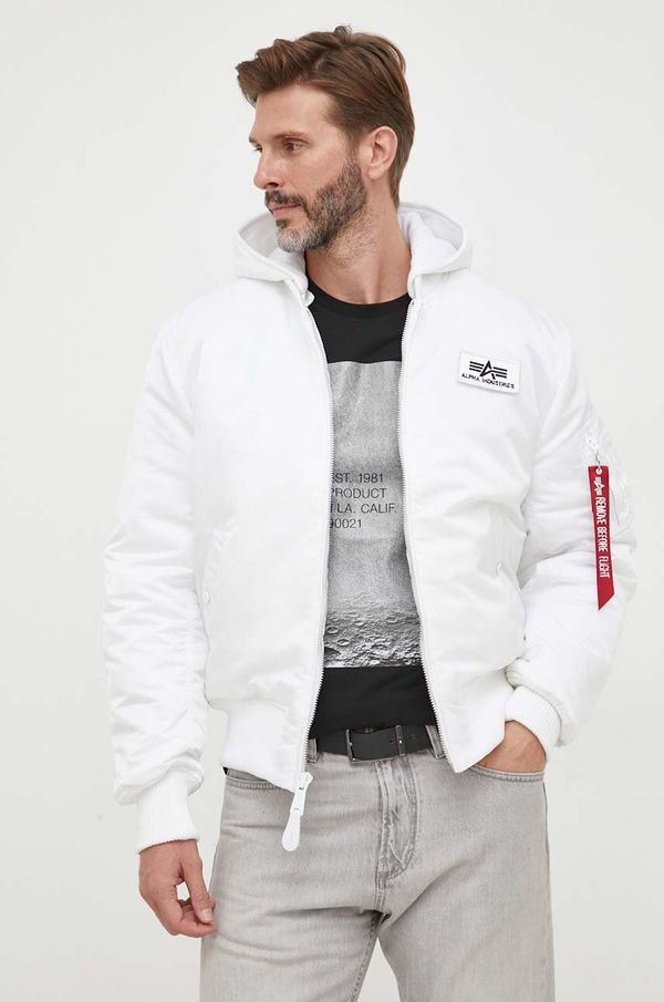 Alpha Industries Bomber jakna Alpha Industries MA-1 ZH Back Print moška, bela barva