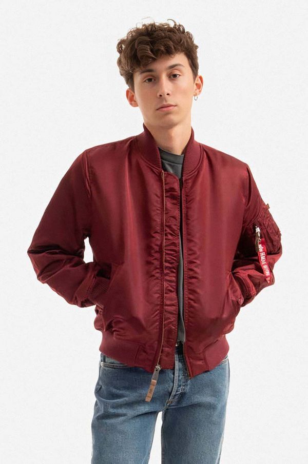 Alpha Industries Bomber jakna Alpha Industries moška, bordo barva