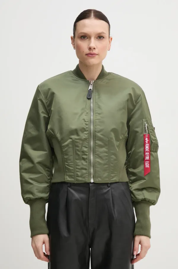 Alpha Industries Bomber jakna Alpha Industries Waisted MA-1 Wmn ženska, zelena barva, 148003