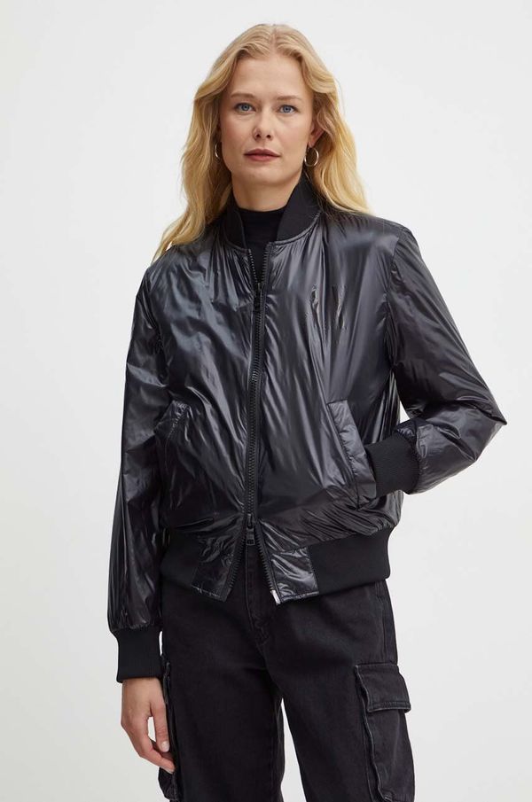 Armani Exchange Bomber jakna Armani Exchange ženska, črna barva, 8NYB55 YNYNZ