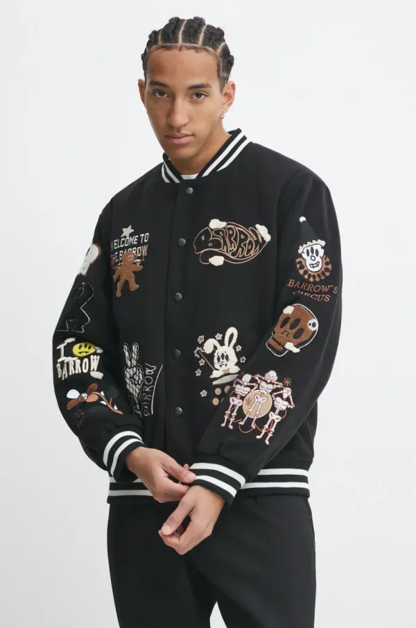 Barrow Bomber jakna Barrow moška, črna barva, F4BWUAJK031