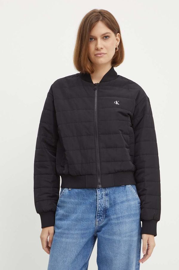 Calvin Klein Jeans Bomber jakna Calvin Klein Jeans ženska, črna barva, J20J223871