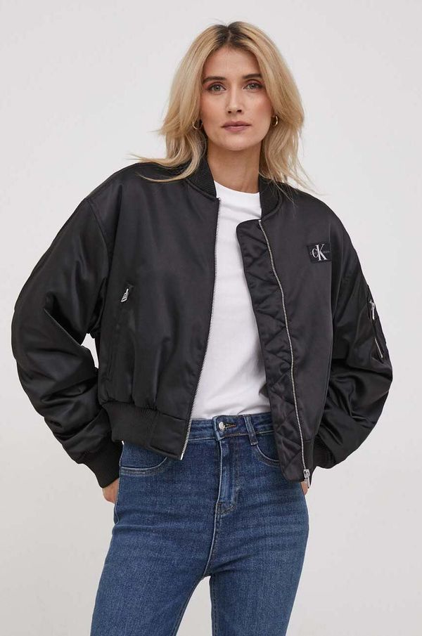 Calvin Klein Jeans Bomber jakna Calvin Klein Jeans ženski, črna barva