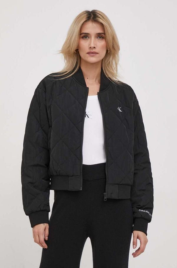 Calvin Klein Jeans Bomber jakna Calvin Klein Jeans ženski, črna barva