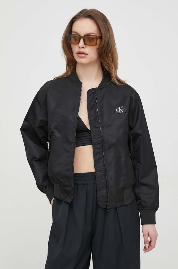 Calvin Klein Jeans Bomber jakna Calvin Klein Jeans ženski, črna barva