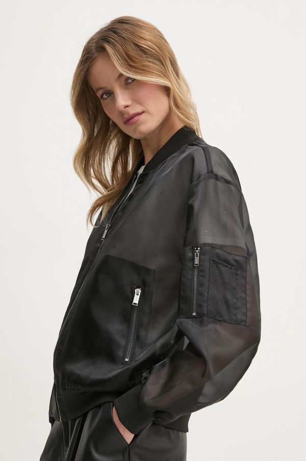 DKNY Bomber jakna Dkny ženska, črna barva, P4JC7WA5