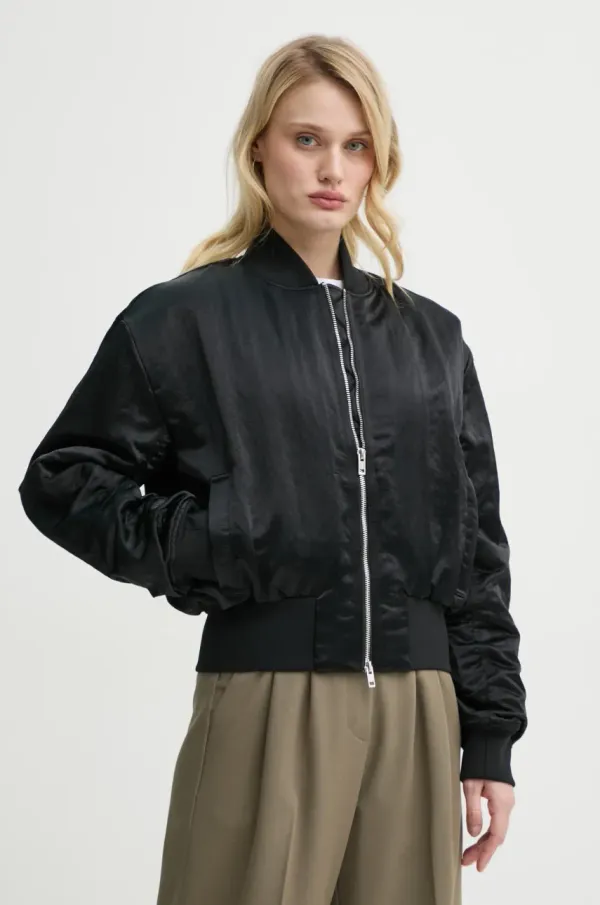 Filippa K Bomber jakna Filippa K črna barva, 31568