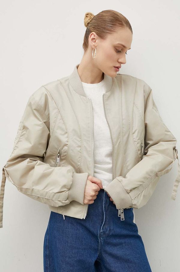 Gestuz Bomber jakna Gestuz ženski, bež barva