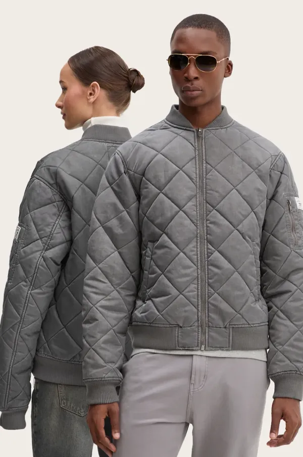 Guess Originals Bomber jakna Guess Originals siva barva, M4BL51 WFA20