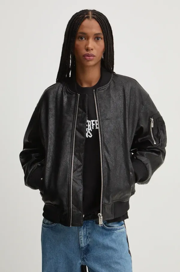 Karl Lagerfeld Jeans Bomber jakna Karl Lagerfeld Jeans ženska, črna barva, 246J1501