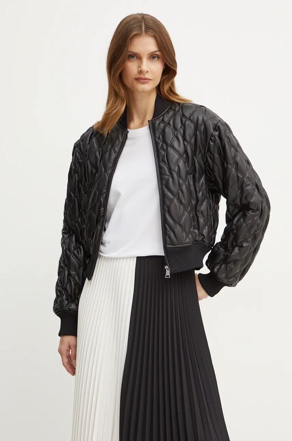 Karl Lagerfeld Bomber jakna Karl Lagerfeld ženska, črna barva, 246W1509