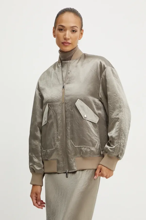 Max Mara Leisure Bomber jakna Max Mara Leisure ženska, zelena barva, 2426486048600