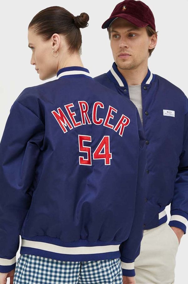 The Mercer Brand Bomber jakna The Mercer Brand mornarsko modra barva