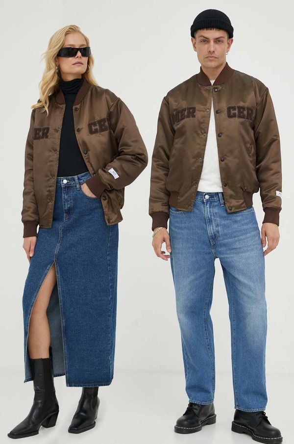 The Mercer Brand Bomber jakna The Mercer Brand rjava barva