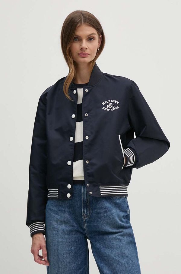 Tommy Hilfiger Bomber jakna Tommy Hilfiger ženska, mornarsko modra barva, WW0WW43320