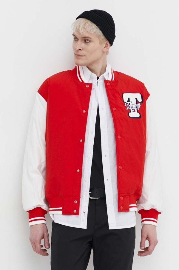 Tommy Jeans Bomber jakna Tommy Jeans moški, rdeča barva