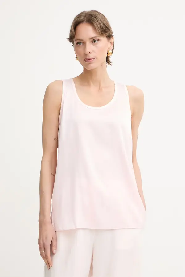 BOSS BOSS bluza z naramnicami ženska z svilo Bettyna