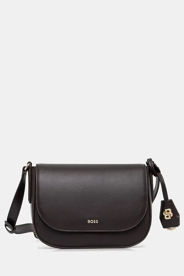 BOSS BOSS crossbody torbica ženska usnjena NUMAH Saddle