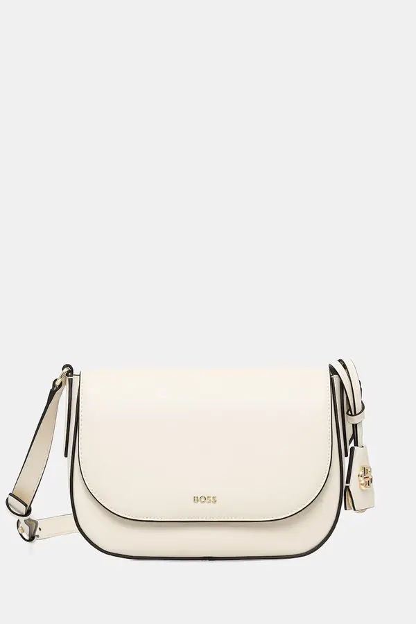 BOSS BOSS crossbody torbica ženska usnjena NUMAH Saddle