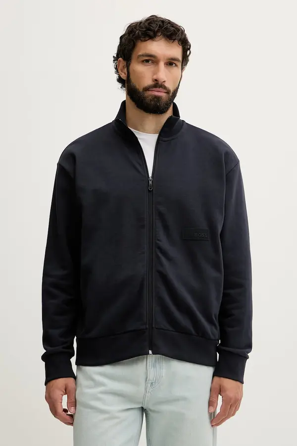 BOSS Green BOSS Green jopica moška z bombažem SW_Collar Full Zip