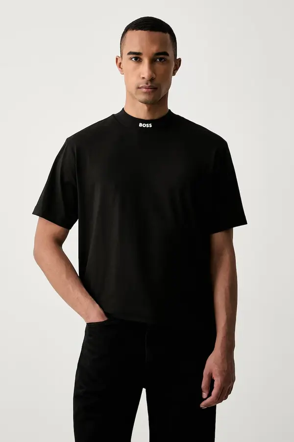 BOSS Green BOSS Green kratka majica moška bombažna z elastanom Tee Collar