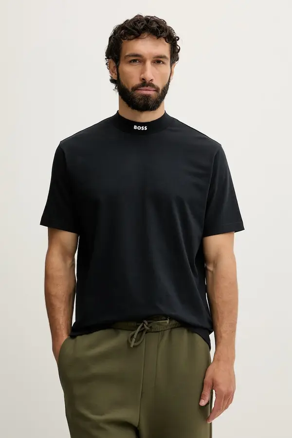 BOSS Green BOSS Green kratka majica moška bombažna z elastanom Tee Collar