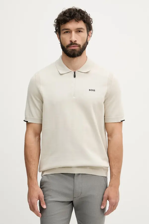 BOSS Green BOSS Green pletena polo majica moška bombažna X PS