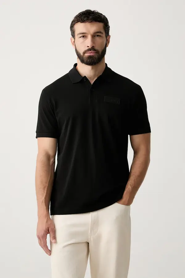 BOSS Green BOSS Green polo majica moška bombažna Paddy Structure