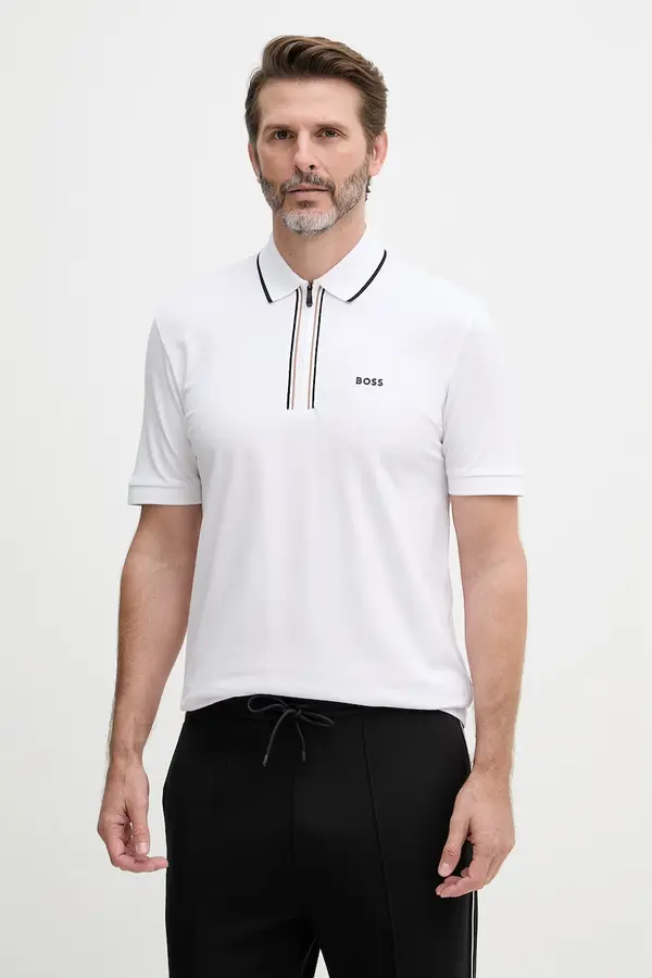 BOSS Green BOSS Green polo majica moška bombažna z elastanom