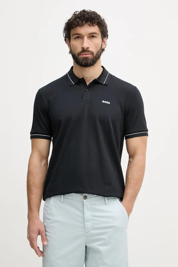 BOSS Green BOSS Green polo majica moška bombažna z elastanom