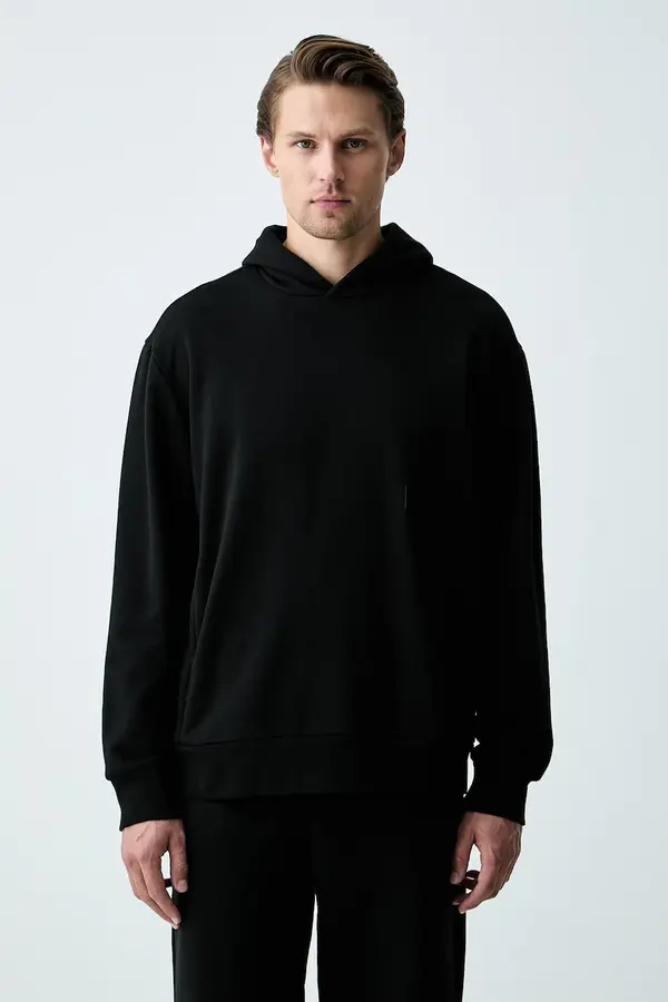 BOSS Green BOSS Green pulover s kapuco moški z bombažem SW_Hoodie